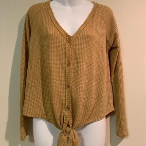 Sienna Sky Button Down Tie Front Thermal